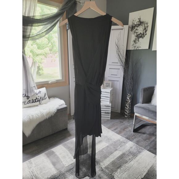 EUC Zara Overlay Sheer Black Midi Dress - XS - Picture 12 of 15